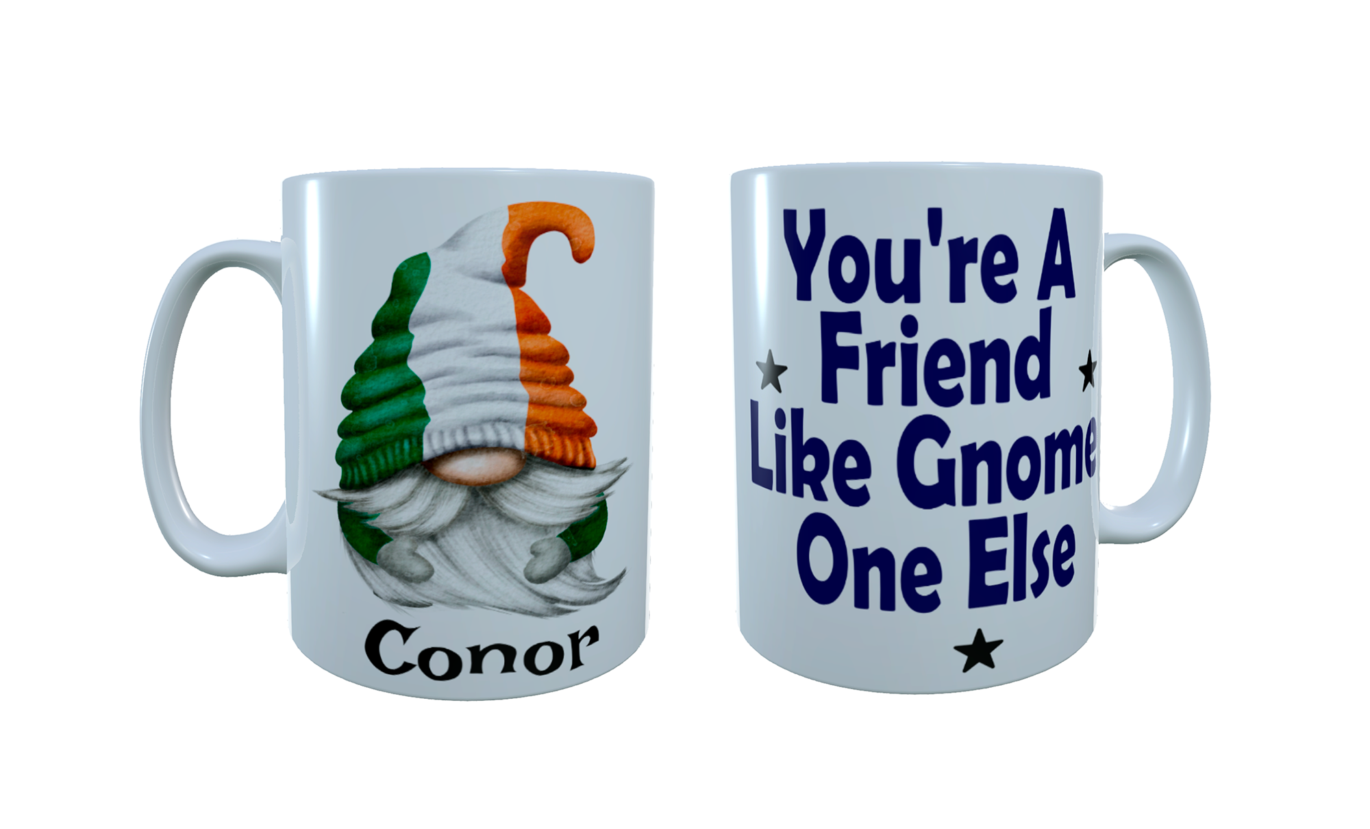 Patriotic Gnome Ceramic Mug, Irish Gnome, Gonk Coffee Mug - Click Image to Close